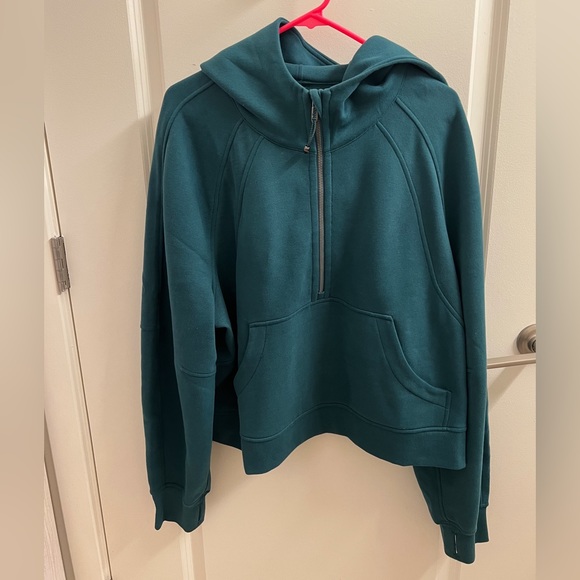 lululemon athletica Tops - NWOT Scuba Oversized Half Zip Hoodie (Green Jasper)